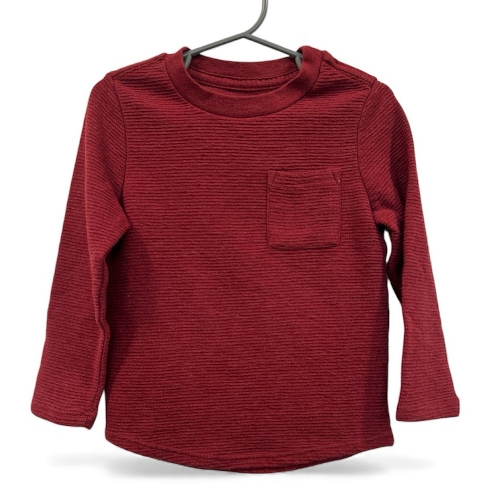 Cat & Jack Burgundy Long Sleeve Tee